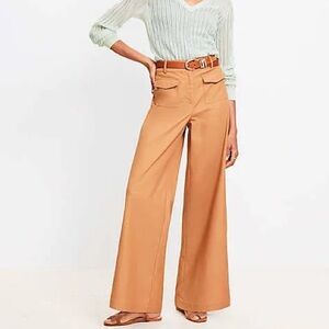 LOFT Patch Pocket Wide Leg Trousers